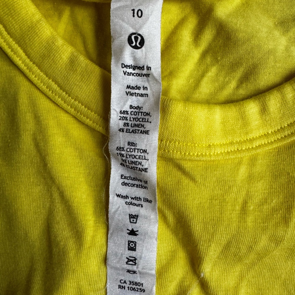 Lululemon Athletica Yellow Tank Top - Picture 3 of 3